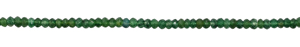 Perles de pierre précieuse Aventurine verte, forme Rondelle, facettées, 3 à 4 mm, en fil. - Product Image 5
