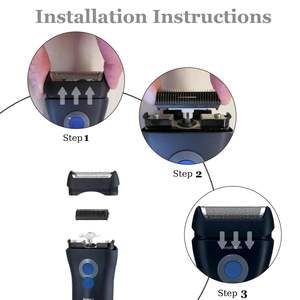 Paquete compatible de 2 cabezales de repuesto con soporte para cuchillas para afeitadoras eléctricas para hombre, para uso facial - 2 unidades - Product Image 4