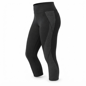 Polyester Fabric Breathable Panels Lightweight Build Comfortable Fit Women <b>Capri</b> <b>Legging</b> Designed With Four Way Stretch - Product Image 6