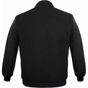 แจ็กเก็ตขนสัตว์และแขนหนังแท้สำหรับผู้ชาย, แจ็กเก็ต XS-5XL มหาวิทยาลัยเลตเทอร์แมนผสม - Product Image 5