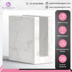 Design moderne et élégant Meilleure vente de porte-serviettes en marbre de couleur blanche personnalisable pour la maison, l'hôtel et les restaurants. - Product Image 2