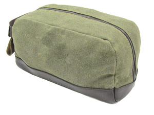 Florida gators กระเป๋าเครื่องแป้ง dopp ของผู้ชายผ้าแคนวาสสีน้ำตาลไหม้ขอบหนังแท้สำหรับเดินทาง LCTB-0086ในโอกาส - Product Image 3