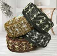 Topi Kufi Muslim Logo Kustom, Bahan Polyester Katun, Grosir, Penutup Kepala Islami Pria, Desain Baru