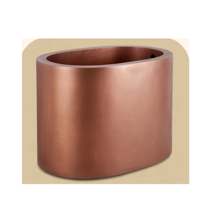 Bañera Independiente de Cobre Premium, Forma Rectangular, Hecha a Mano, Lujosa, Ecológica, Duradera, Acabado Cobre Antiguo, Accesorio de Baño - Product Image 1