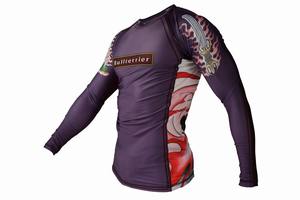 Ropa deportiva con cuello redondo Rash Guards Venta Alta calidad Hombres Adultos Tamaño Slim Fit Transpirable UPF50 Secado rápido Impresión de transferencia de calor personalizada - Product Image 2