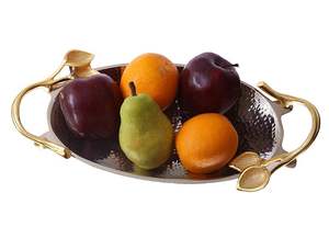 Offre spéciale Plateau en acier inoxydable de couleur or de luxe pour la maison Plateau de service décoratif - Product Image 3