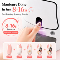 Imprimante à ongles 3D créative avec système de séchage UV LED intégré, machine de peinture rapide 2-en-1 à écran tactile pour salon de manucure