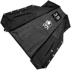 Gilet de motard en cuir véritable pour hommes 10 poches à lacets noir marron toutes tailles avec gilet en cuir personnalisé - Product Image 4