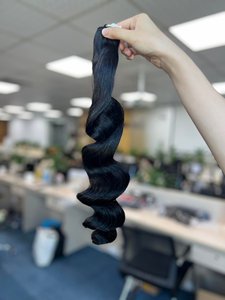 มัดผมคนจากกัมพูชามัดผมดิบแบบ12A ลอนหลวมธรรมชาติแท้ - Product Image 4