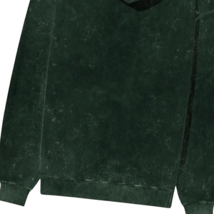 Acid Washed Dark Green Hoodie <b>Oversized</b> Streetwear Unisex Heavyweight Cotton Pullover Hooded <b>Sweatshirt</b> Loose Fit <b>Vintage</b> Casual - Product Image 5