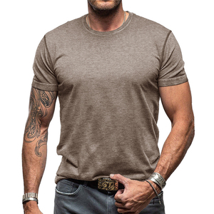 O Neck Cotton Jersey T-shirts pour hommes Léger et doux Confortable O-cou T-shirts à manches courtes O Neck T Shirt pour hommes - Product Image 4