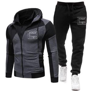 Sudaderas con capucha para hombre, conjuntos de ropa deportiva, chándal informal para hombre, sudadera de 2 piezas, pantalones de chándal, traje, Otoño Invierno 2025, Top grueso con capucha para hombre - Product Image 3