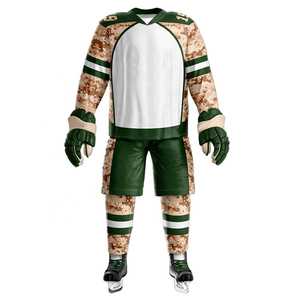 OEM Men's Sportswear Customized Logo Ice Hockey Uniform for Men and Lightweight 100% Polyester <b>Material</b> Ice Hockey Uniform - Product Image 3