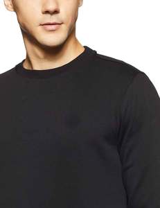 High Quality Cotton Crewneck <b>Sweatshirts</b> for <b>Men</b> Custom Logo Embroidered Premium Prize <b>Plain</b> <b>Black</b> Print Wholesale - Product Image 4
