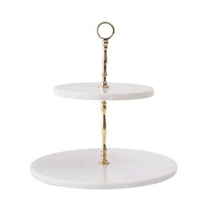 ฐานวางเค้กหินอ่อนปรับแต่งได้สำหรับงานฉลองครบรอบ ช่วยเพิ่มความโดดเด่นให้กับการจัดแสดงของหวานด้วยการตกแต่งอย่างหรูหราและพรีเมียม - Product Image 4