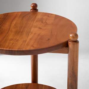 Japón al por mayor personalizar Natural pequeña mesa auxiliar de madera redonda café té taburete mesa para sala de estar dormitorio - Product Image 5