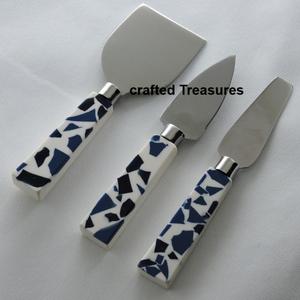 Vente chaude fromage coupe ensemble outils classique Royal élégant résine et os poignée beurre crème épandeur fromage couteaux ensemble outils - Product Image 5