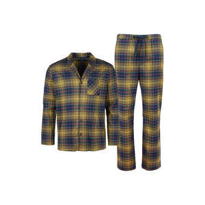 Conjunto de Pijamas de Algodón 100% de Alta Calidad Personalizado para Hombre, Ropa de Dormir para Otoño, Ropa de Casa, Traje de Noche - Product Image 2