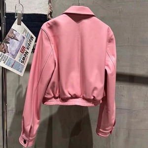 แจ็กเก็ตผู้หญิงแขนเต็มสไตล์ลำลองหนังคลาสสิกหรูหราทันสมัย - Product Image 4