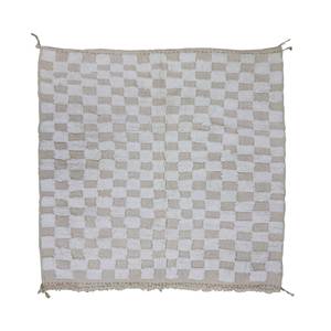 Décoration de maison tapis carré tufté à la main en laine touffeté tapis en laine de mouton naturelle pour chambre à coucher tapis marocain personnalisé pour un usage domestique - Product Image 5