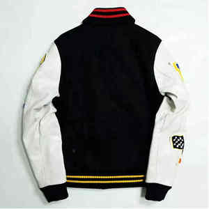 2025 Baseball Bomber Veste Vintage Sweat Casual Unisexe Streetwear Hommes Varsity College Veste Manteaux avec Patch Vestes - Product Image 3