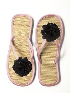 New Trending Home <b>Indoor</b> <b>Slippers</b> Autumn Seagrass Water Hyacinth with Straw Plush Mesh Canvas Fur Platform Summer Natural Color - Product Image 6