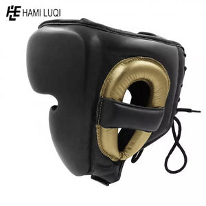 หมวกชกมวยแบบเต็มหน้า, ป้องกันแบบปรับแต่งเองได้อุปกรณ์ป้องกันปากทำจากหนังวัวสำหรับเล่นกีฬาป้องกันระดับพรีเมียมในการฝึกมวยไทย MMA - Product Image 4