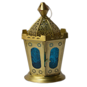 Linterna colgante de estilo marroquí de último diseño, linterna de Material de Metal dorado hecha a mano para el Festival de Ramadán utilizada a buen precio - Product Image 4