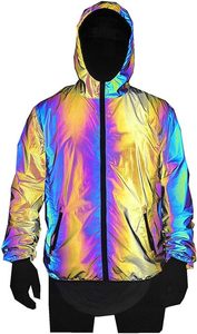 Chaquetas con Cremallera y Franja Reflectante de 3m de Diseño Personalizado, Chaqueta Reactiva al Calor para Hombre, Impermeable y Cortavientos, Fabricante de Chaquetas Reactivas al Calor - Product Image 4