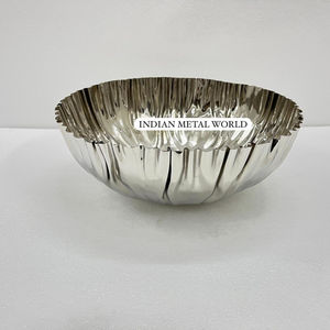 Bol à chocolat en métal poli argenté de grande qualité bol à chocolat décoratif moderne servant des bonbons bonbons pour l'approvisionnement en hôtel - Product Image 5