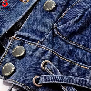 Chaleco Vaquero Corto para Mujer, Ecológico, Moderno, Informal, con Cierre de Botones Delanteros, de Alta Calidad, Venta al por Mayor de Fábrica - Product Image 4