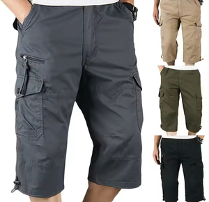 กางเกงขาสั้นกีฬาลำลองผู้ชาย OEM เอวสูง ผ้าเนื้อแน่น ยืดหยุ่น แห้งเร็ว ระบายอากาศ กันน้ำ สำหรับวิ่ง ไซส์ใหญ่ ผ้าโพลีเอสเตอร์/คอตตอน - Product Image 2