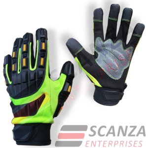 Gants de sécurité pour hommes robustes, résistants aux coupures, en cuir synthétique, polyester respirant, antidérapants, avec poignet réglable - Product Image 2