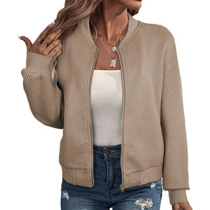 Chaqueta Bomber con Cremallera para Mujer, Nueva Llegada 2025, Fabricación Profesional, Chaquetas Bomber Lisas para Mujer en Venta - Product Image 1