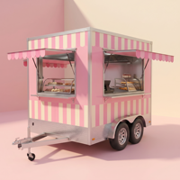 Promotion : Remorque de vente alimentaire carrée homologuée CE, chariot mobile pour jus frais, citronnade et smoothies, idéal pour événements extérieurs