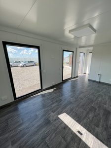 Nueva Casa Contenedor Prefabricada de 20 pies, Estructura de Acero, Paneles de Madera, Taller, Almacén, Edificio Modular, Diseño Rectangular - Product Image 3