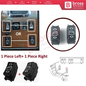 Interrupteur de commande de fenêtre de console centrale BDP631+BDP632 5 broches Gauche Droite pour W124 A124 C124 S124 W126 C126 W463 W201 190 A1248204610 - Product Image 5