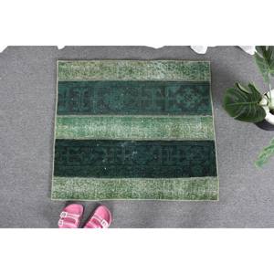 พรมตุรกีโบราณที่ทันสมัยขนแกะสีเขียว2.5ft 2.3 x ทรงสี่เหลี่ยมผืนผ้าขนาดใหญ่สไตล์คลาสสิกสำหรับห้องวัยรุ่น - Product Image 1