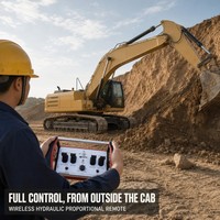 Stock limité : Excavatrice d'occasion C350, peinture d'origine, 2021, 3000 heures, avec télécommande sans fil pour travaux d'excavation terrestre