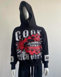 <b>Top</b> Trendiness Custom Embroidery <b>Men's</b> Boxy Fit Cropped <b>Zip</b> <b>up</b> Hoodie Oversized Vintage Hoodies No Drawstring Jacket for <b>Men</b> - Product Image 4