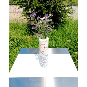 Florero de mármol blanco de estilo moderno personalizado, jarrón de piedra natural tallada a mano para decoración interior del hogar de proveedor de confianza, jarrones Baswada - Product Image 3