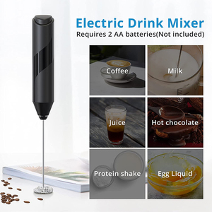 Fouet à <span class=keywords><strong>lait</strong></span> électrique en acier inoxydable alimenté par batterie pour café - Utilisation domestique, cuisine, camping - Fouet Dutewo - Product Image 4