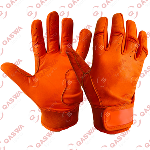 Gants de frappe de baseball en cuir de vachette à manchette courte couleur rose et blanche Design personnalisé et logo Gants de sport de plein air en cuir - Product Image 3