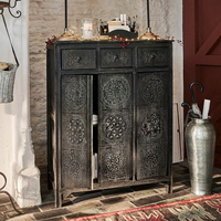 Armoire de rangement à roulettes extensible et pliable en bois de manguier massif, couleur personnalisée, moderne, résistante à l'eau, écologique, multi-usages
