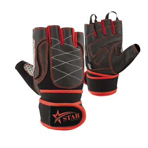 Guantes de gimnasio unisex de alta calidad de neopreno con medio dedo para entrenamiento, ejercicio físico, levantamiento de pesas, logotipo personalizado, alta visibilidad - Product Image 3