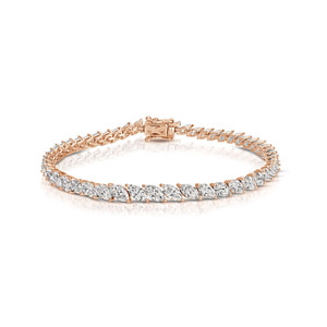 Brazalete de Tenis con Diamantes Marquise (Naturales) en Estilo Inclinado, Oro de 18K - Product Image 1