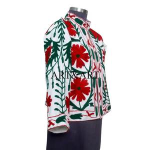 Veste d'hiver matelassée pour femme, vintage, brodée au style Suzani, respirante, écologique, en tissu de coton de type duck, séchage rapide, veste de travail Suzani - Product Image 6