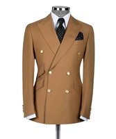 Veste de costume 2 pièces de coupe classique à 2 boutons pour hommes personnalisée robe de bureau blazer et pantalon plissé ensemble 2026