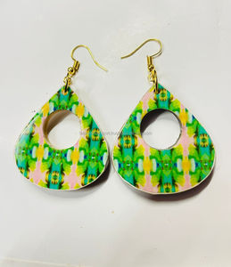 Exaggerated New Fashion Flower <b>Earrings</b> Vintage Jewelry Big Geometric Colored <b>Resin</b> Petal Acrylic Stud <b>Earrings</b> for Women By FWE - Product Image 6