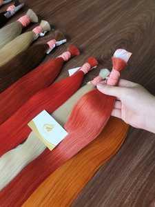 <b>Rainbow</b> Color Slavic Bulk Remy Hair Extensions <b>Light</b> Color Raw Cambodian Hair with Wholesale Price - Product Image 6